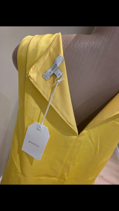 Poetry Yellow Sleeveless shift dress