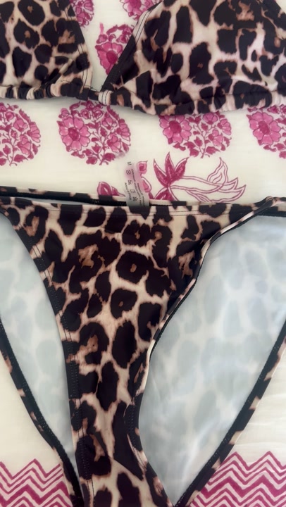 Leopard print bikini set