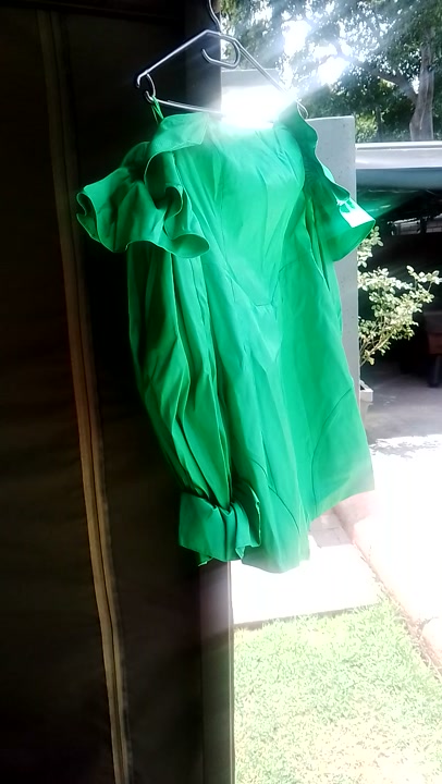 Bright Green Puff Sleeves Satin Bardot Bodycon Dress
