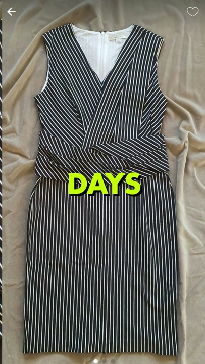 Trenery black and white fitted dress