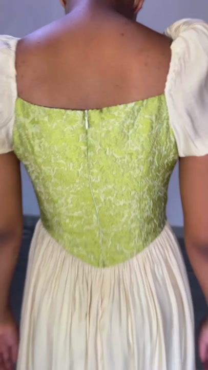 Lime green midi dress