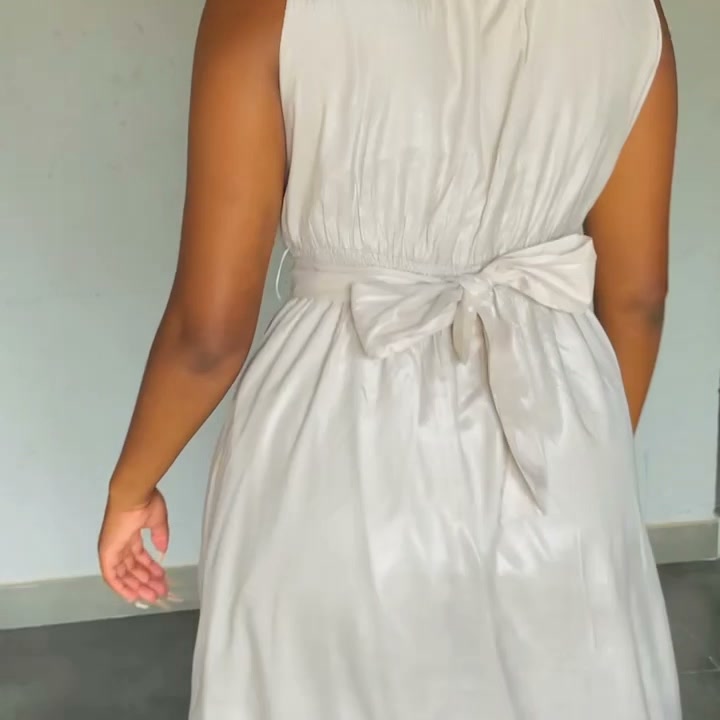 Khakhi midi dress