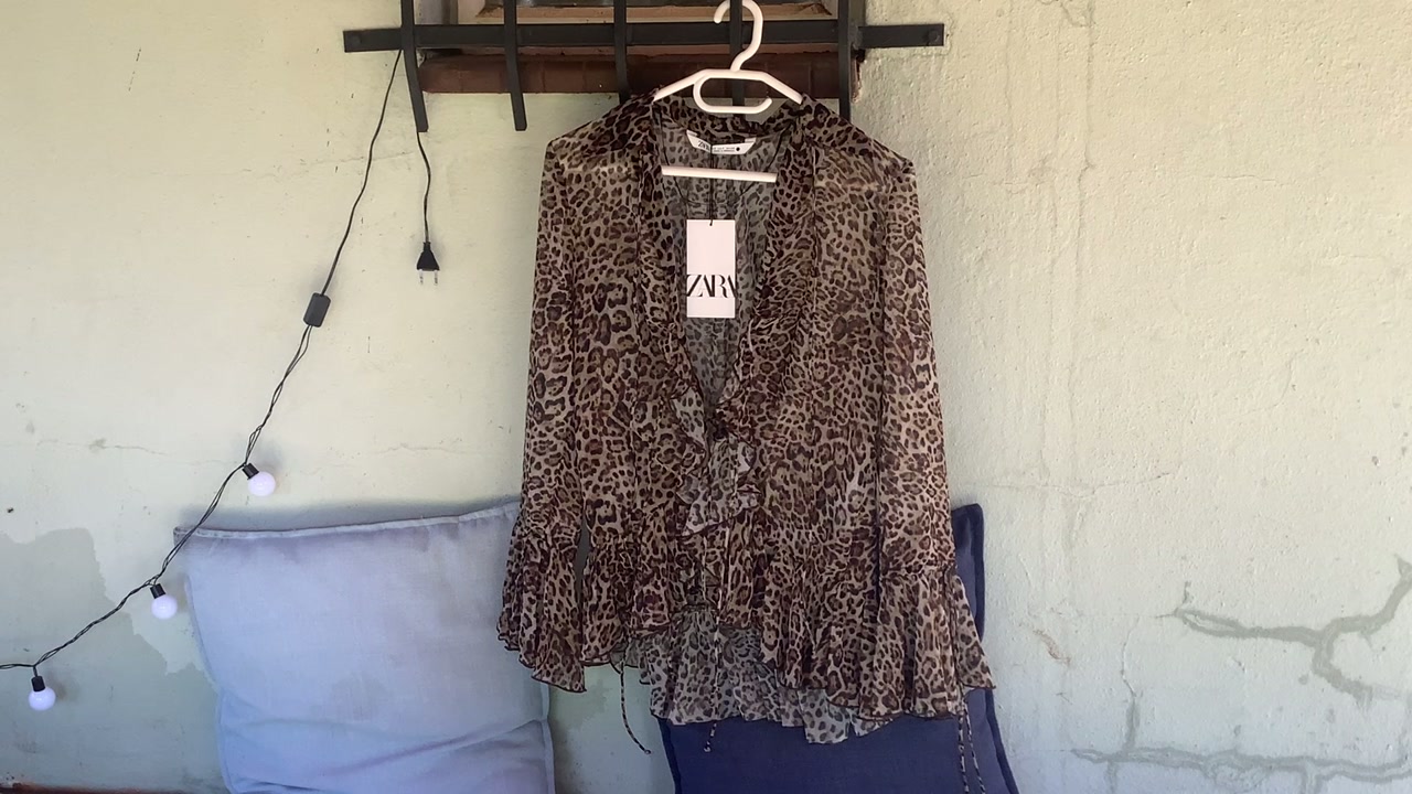 Zara -Leopard print blouse
