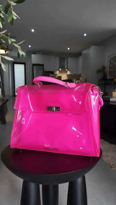 Steve Madden Neon Pink PVC Bag – Like New | Designer Handbag