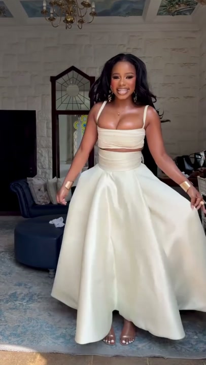 Arato Bridal Butter Yellow Matching Set (Skirt & Top) – Size