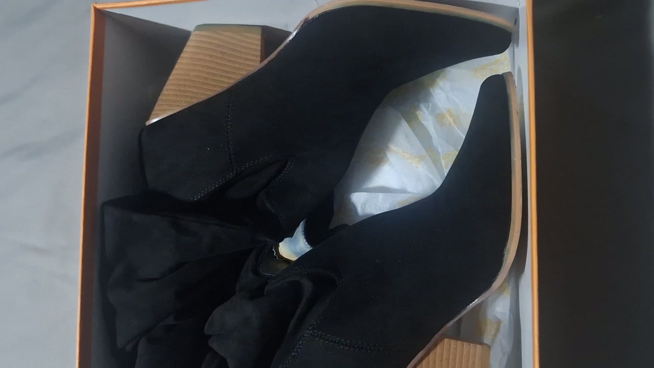 Long Black suede boots