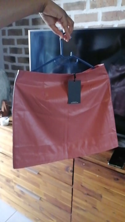 Orange high waist wrap mini skirt with white one hand crop top (combo) 