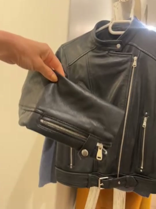 Zara TRF Ladies Genuine Leather Biker Jacket