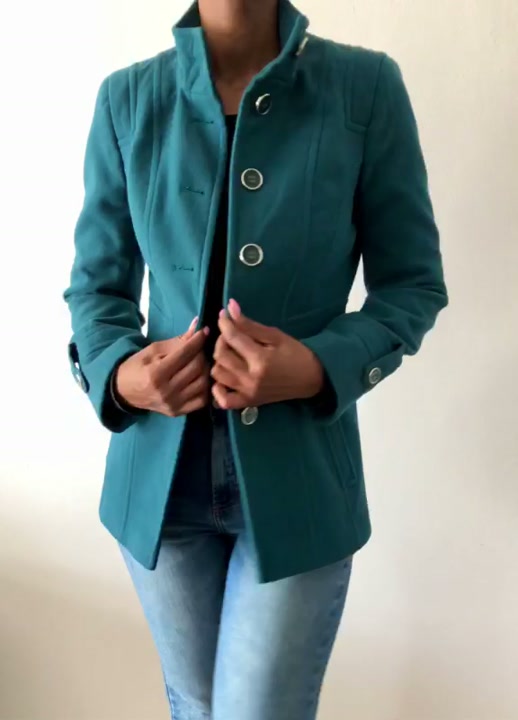 Like-New Green Women's Blazer – Size S, Barely Worn