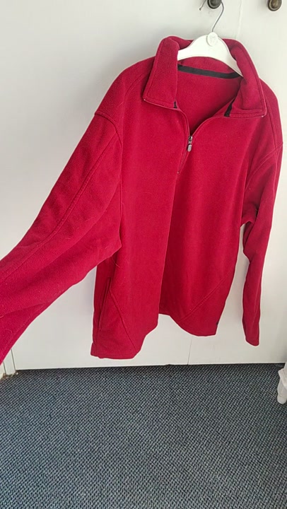 Red sweater from polyester, choice of two