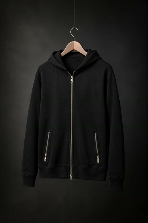 Original Prada Black Zip-Up Hoodie | Unisex | Oversized Fit 