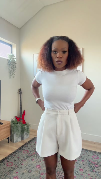 Zara Cream Tailored Shorts