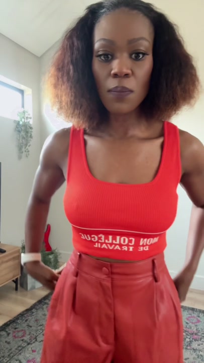 Like-New Orange Crop Top, Twist Turkey