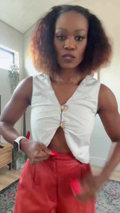 White Cropped Blouse with Gold Hardware