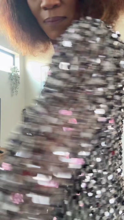 Zara Silver Sequin Midi Dress