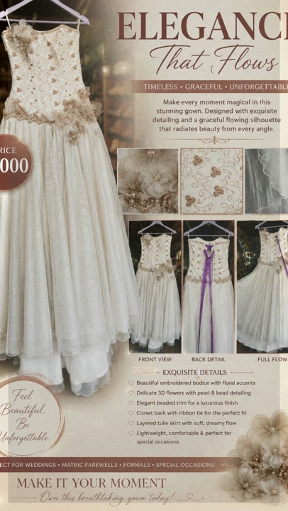 Vintage style wedding dress 