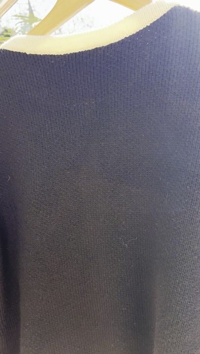 Mango Black and White Gold-Button Cardigan