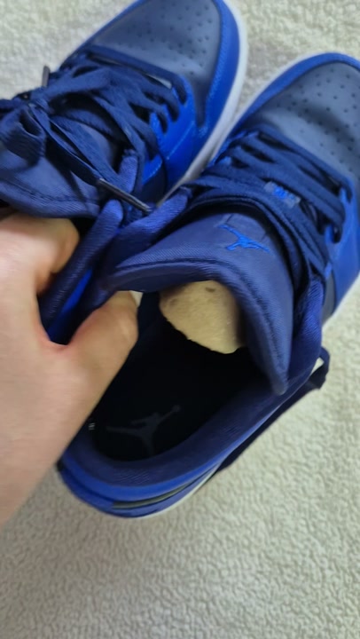Jordan Women's Sneakers Blue UK6, Pre-Loved w