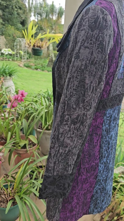 Pre-Loved Boho Multicolour Trench Coat, Size S