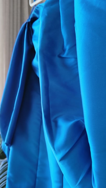 ASOS Lux Blue Mini Dress, Big Voluminous Sleeves, Like New