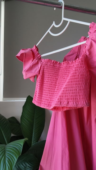 H&M Pink Crop Top & Maxi Skirt Matching Set, Size XS