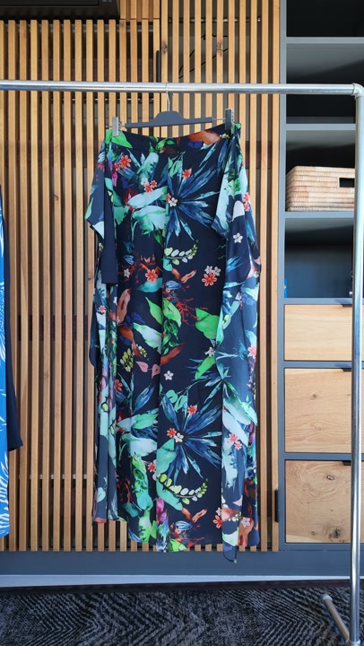 Witchery Floral Navy Trousers, Size 10, Like New