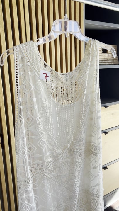 Cream Ella Moss Knit Dress M/L, Like New