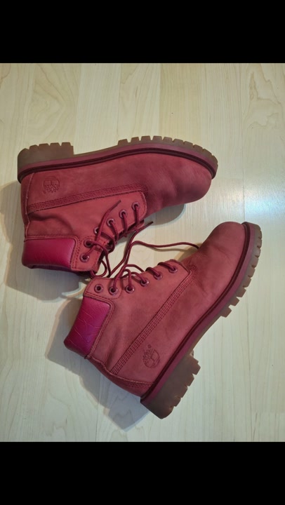 Timberland Women's Pink Boots, UK3, Pre-Loved with Honest Wear