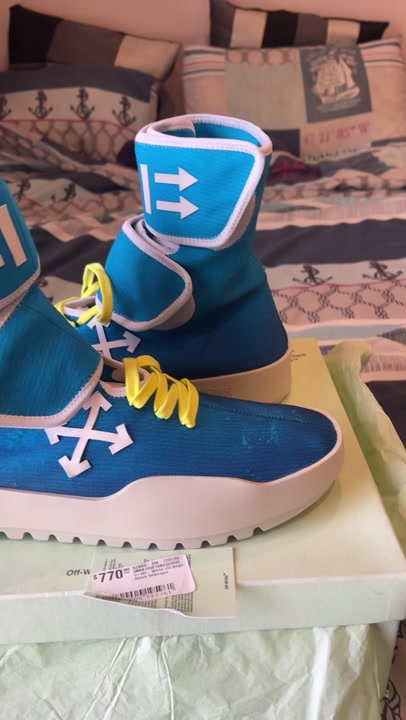 Off White c/o Virgil Abloh ODSY-1000 High Top Sneaker Boot