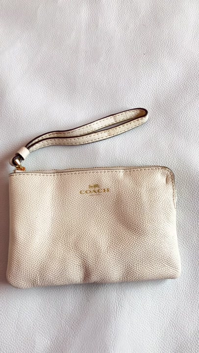Coach Corner zip wristlet