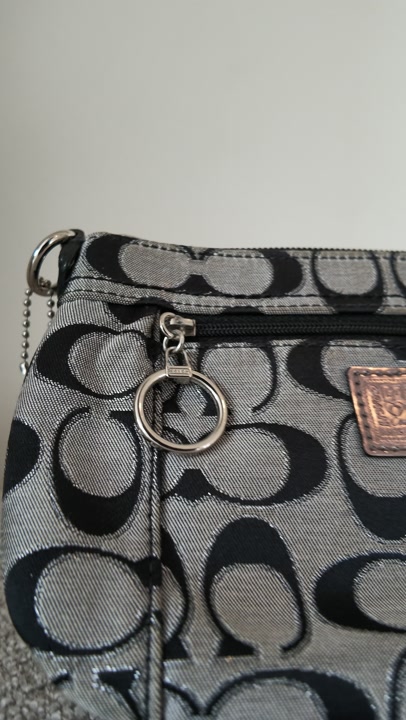 Coach Grey Bag, Pre-Loved with Honest Wear